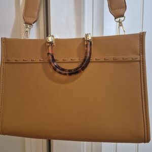 Tortoise Shell Top Handle Crossbody Shoulder Bag. NWOT